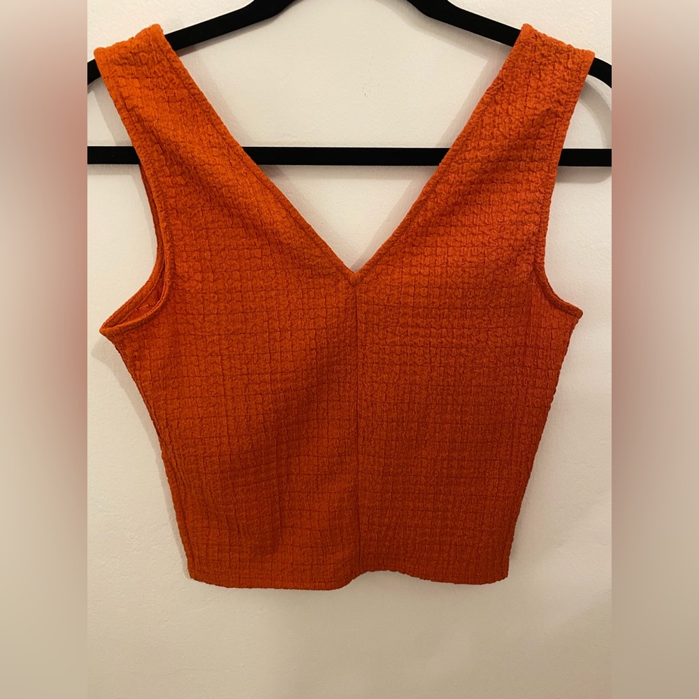 Madewell V-Neck Sleeveless Crop Top Size XXS